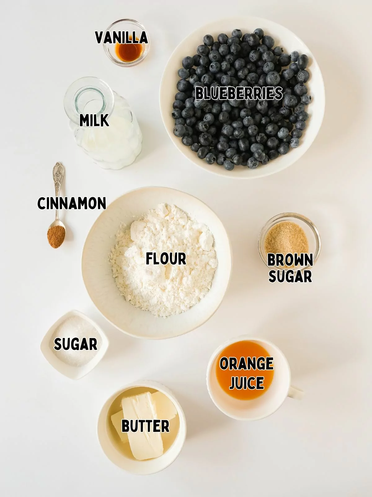 Ingredients for Blueberry Galette