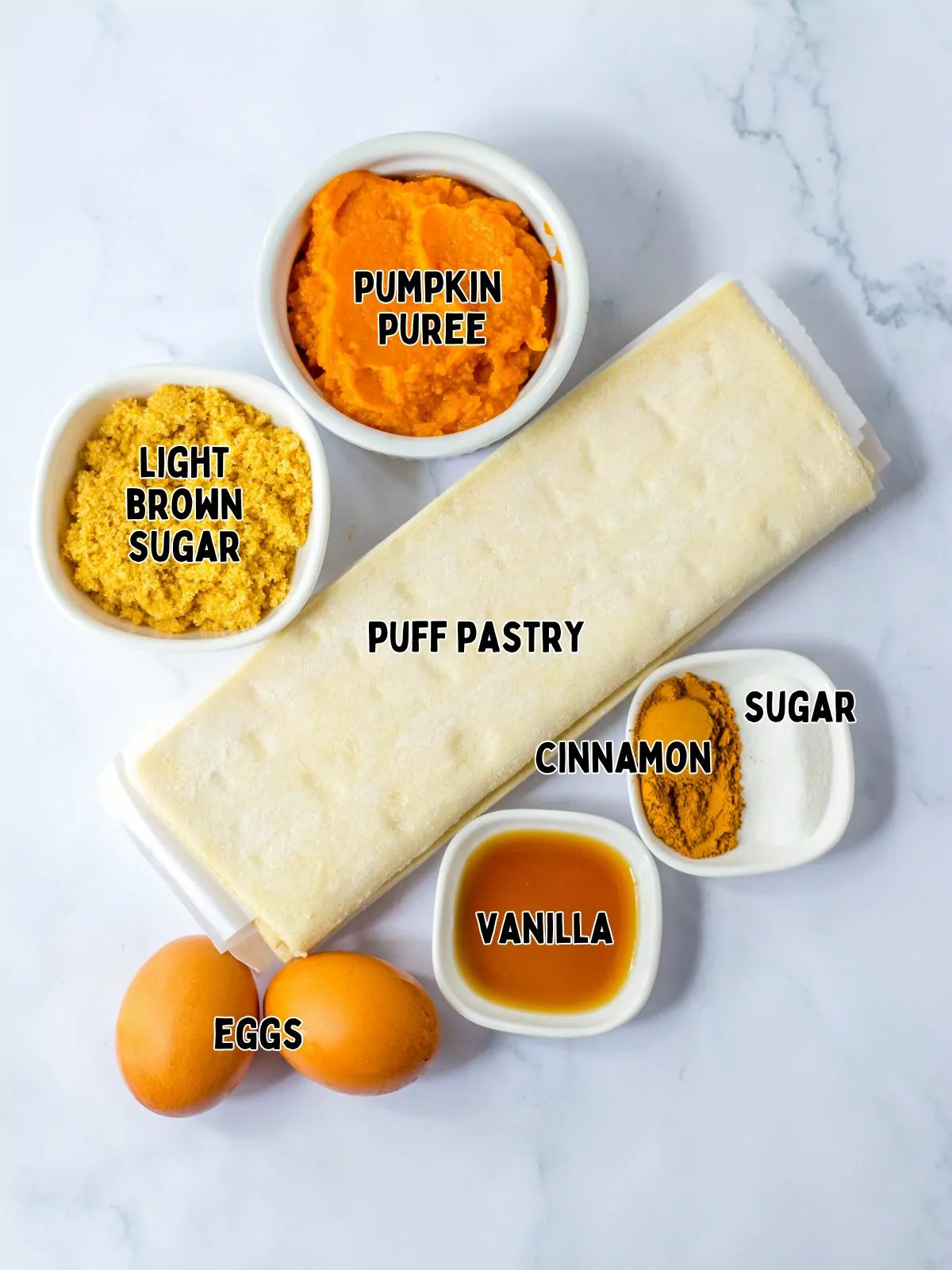 Ingredients for Pumpkin Puff Pastry