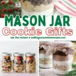 christmas cookie gift jars.