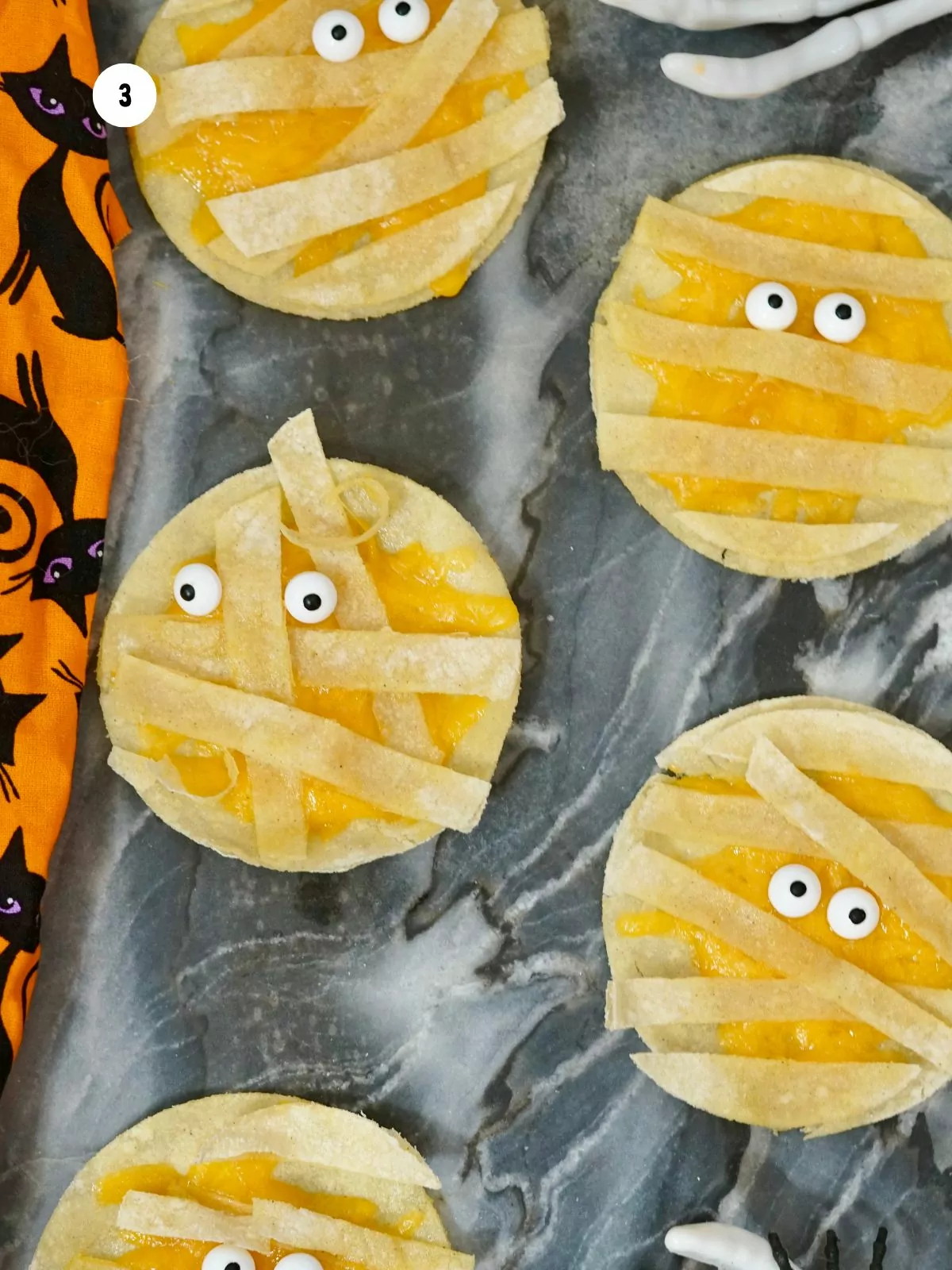 baked quesadillas with candy eyese.