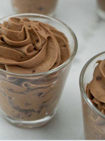 2 cups of homemade chocolate mousse.