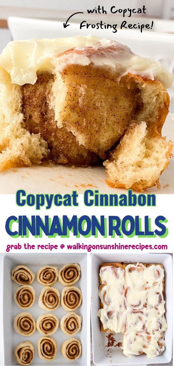 3 different views of homemade cinnamon rolls.