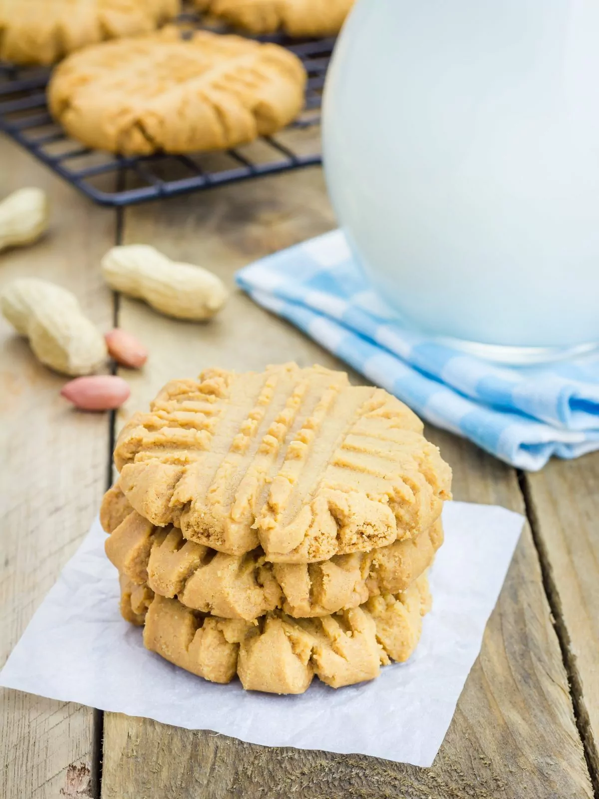 peanut butter cookies made with yellow cake mix.