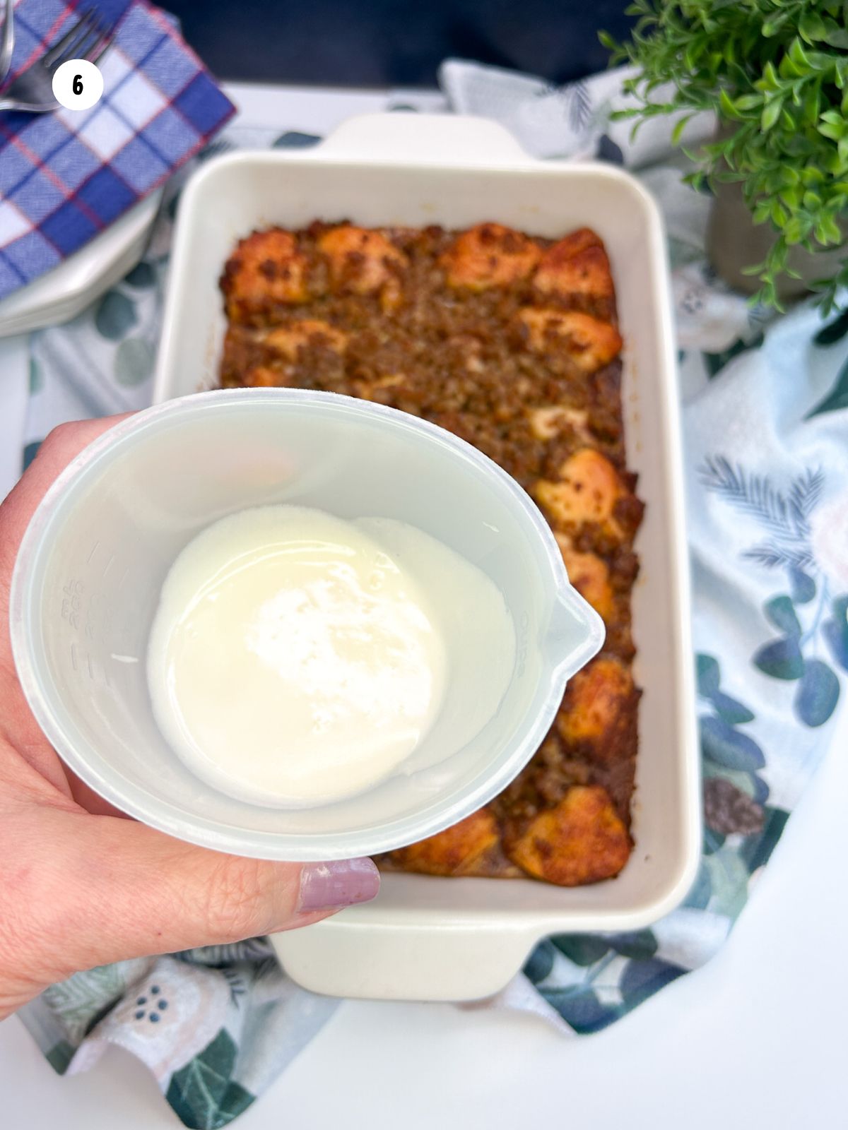 add icing on top of baked casserole