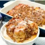 Breakfast Casserole with Cinnamon Rolls and Sausage Pin