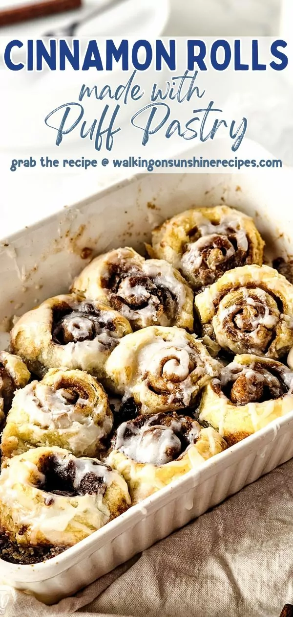 Cinnamon Rolls made with Puff Pastry Pin