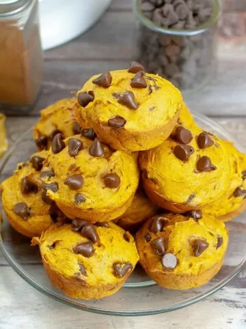 FEATURED Pumpkin Chocolate Chip Muffins with Cake Mix