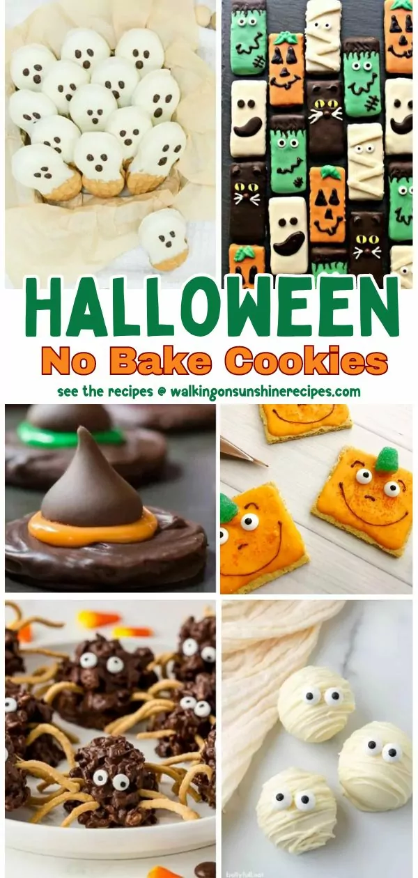 different Halloween cookie recipes that don't require baking.