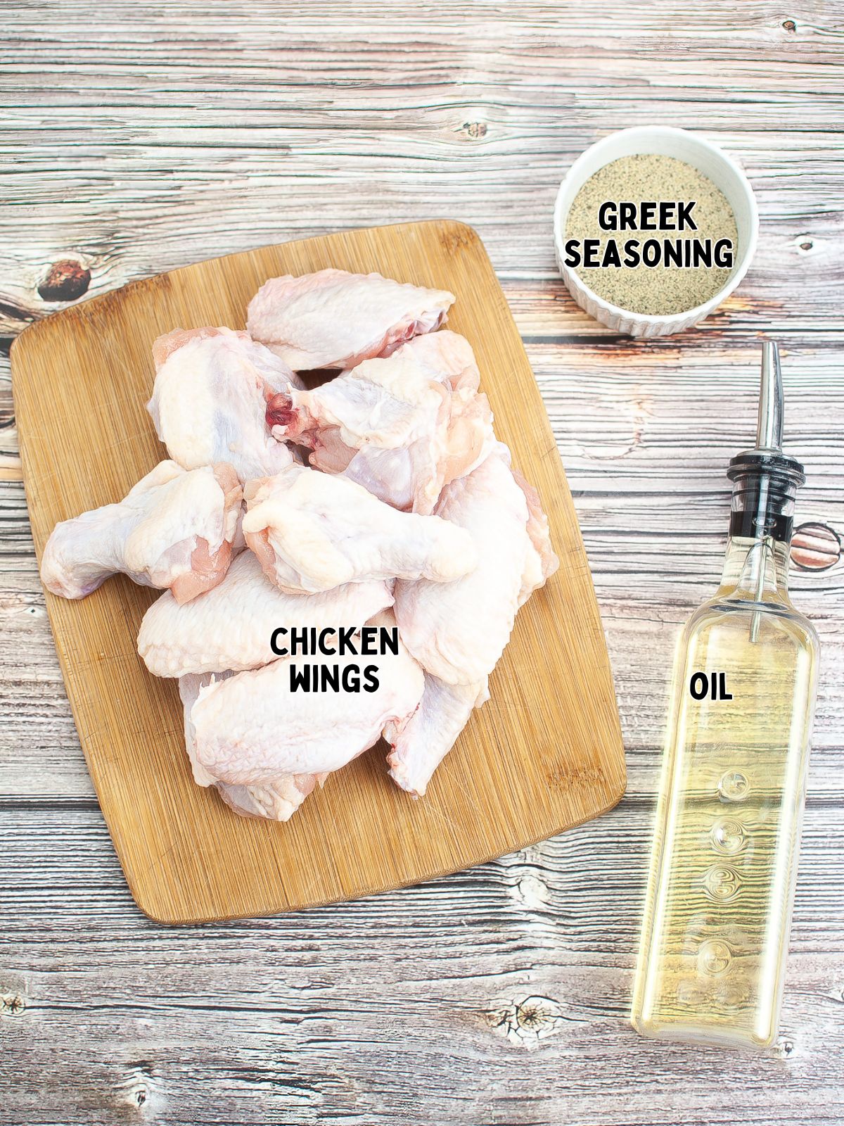 Ingredients for Air Fryer Chicken Wings