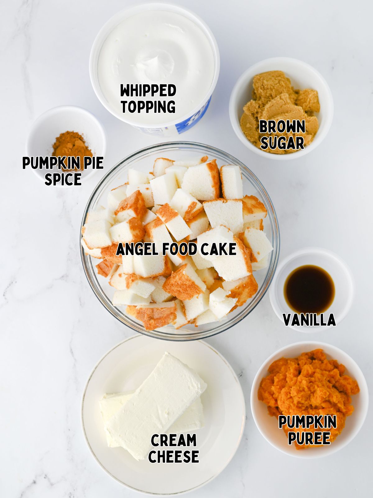 Ingredients for Pumpkin Trifle Dessert