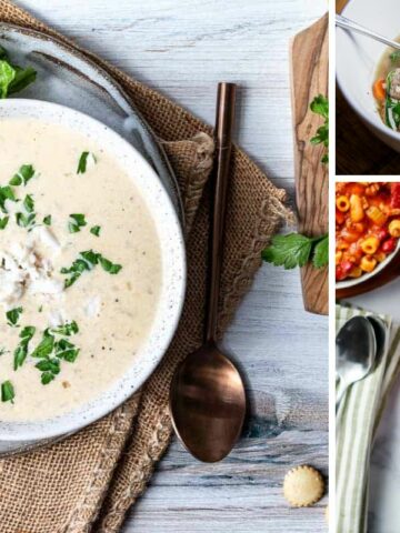 3 different soup recipes.