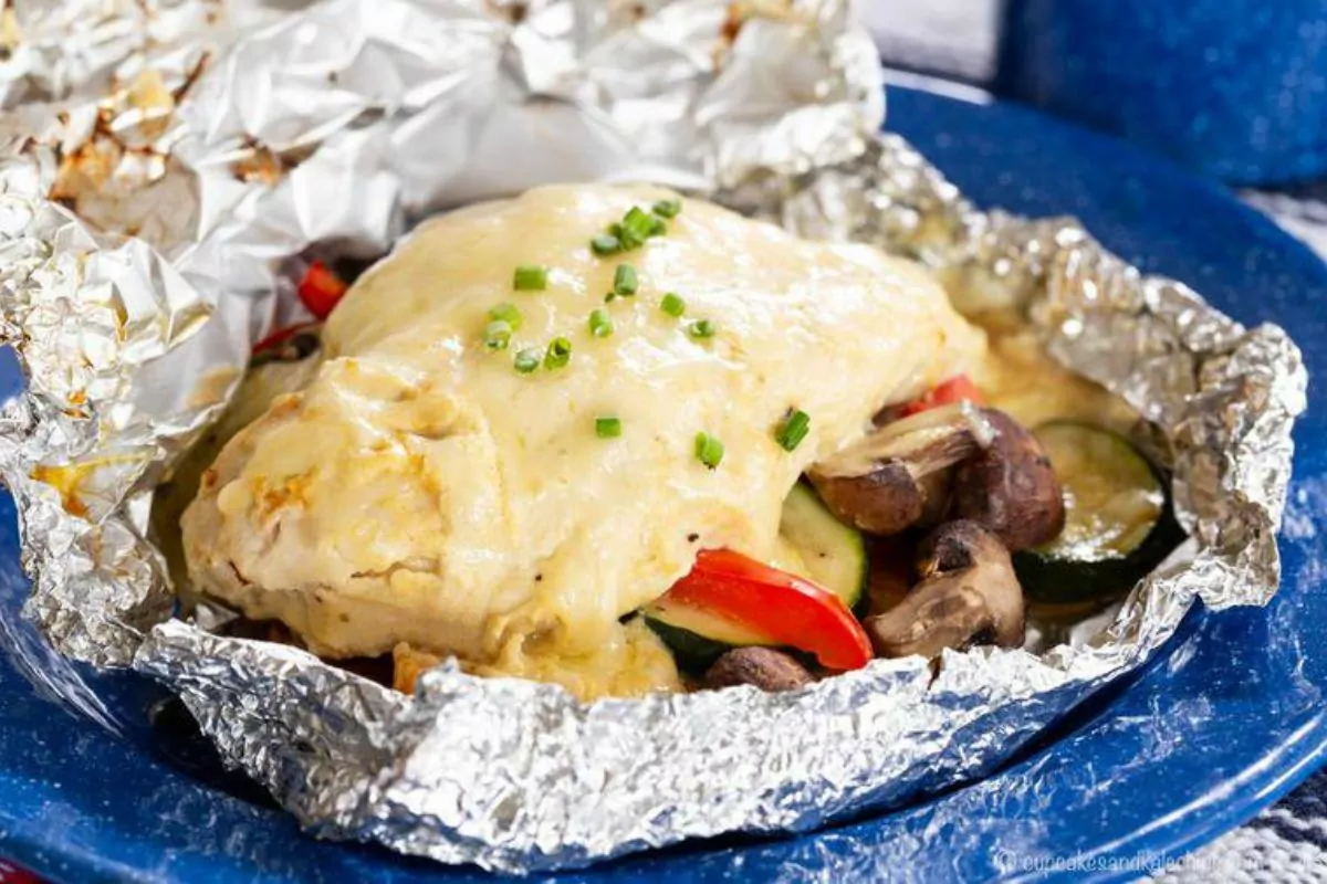 foil pack with chicken breast mushroom and potato