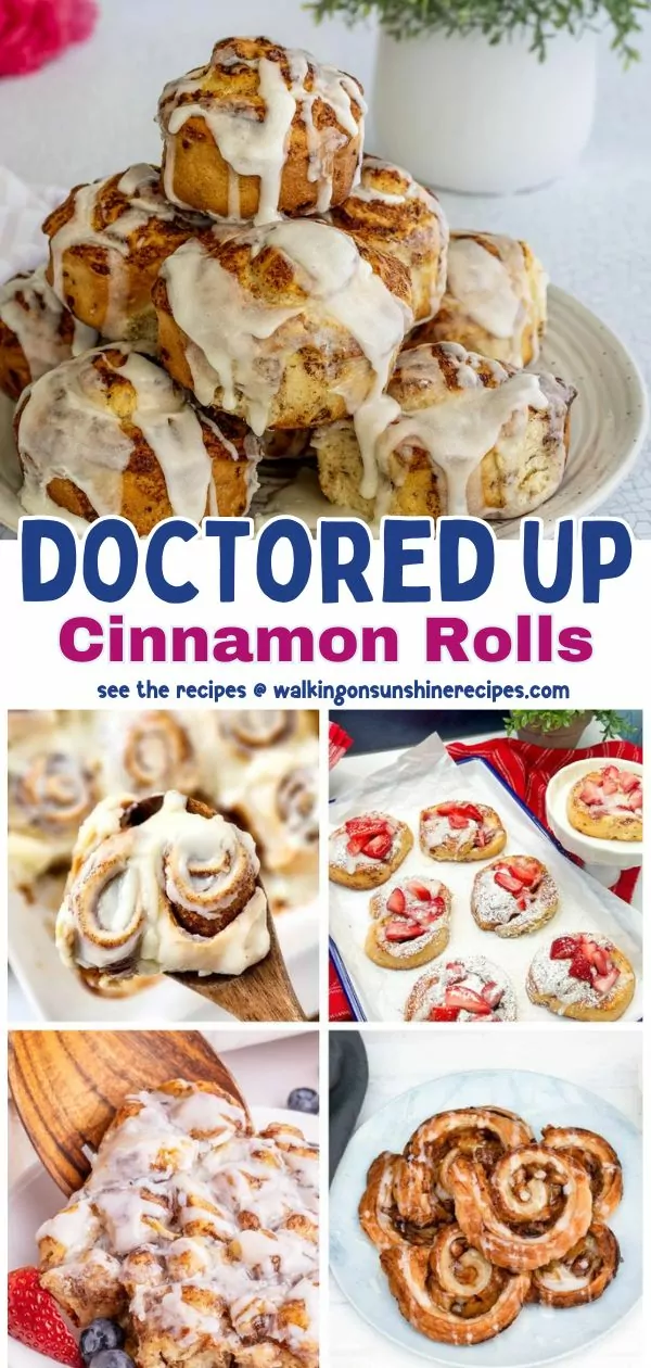 different photos for canned cinnamon roll recipes.