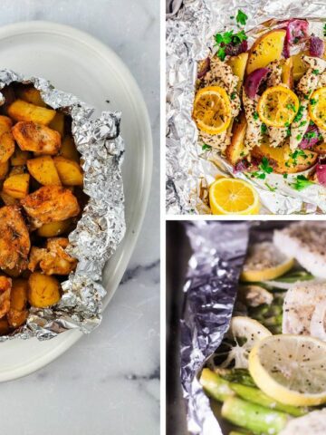 3 recipes made in foil packets.