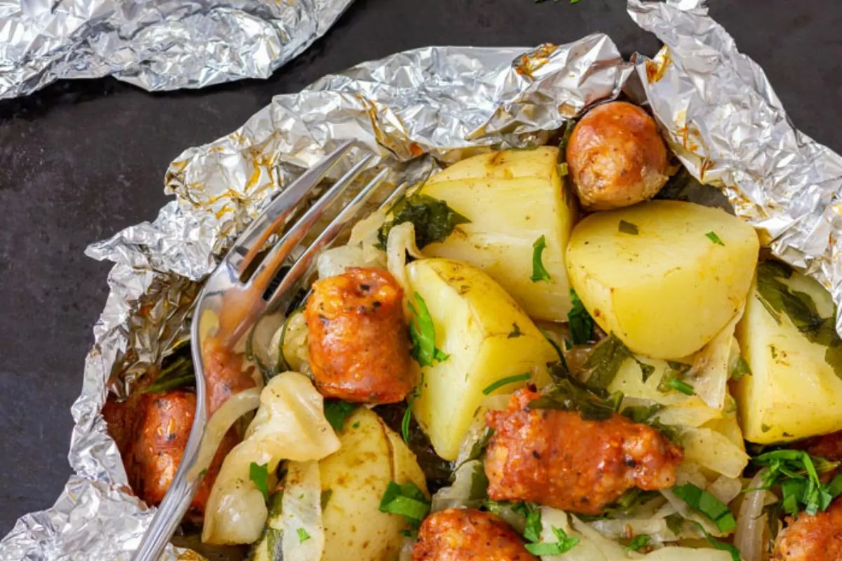 foil pack potato and sausage