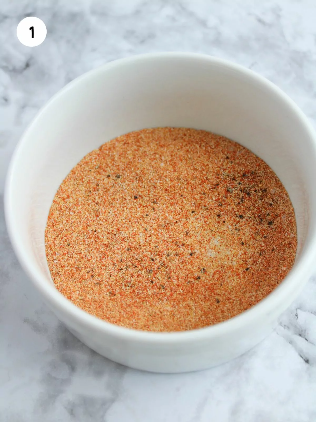 seasonings combined in a white ramekin