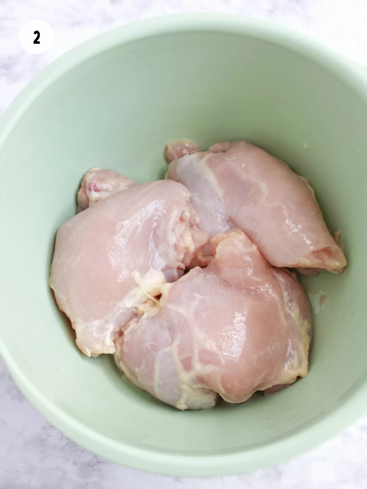 chicken thighs in a bowl