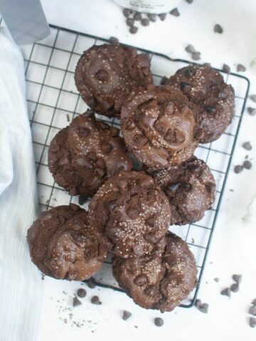 Air Fryer Chocolate Muffins-Cover image.