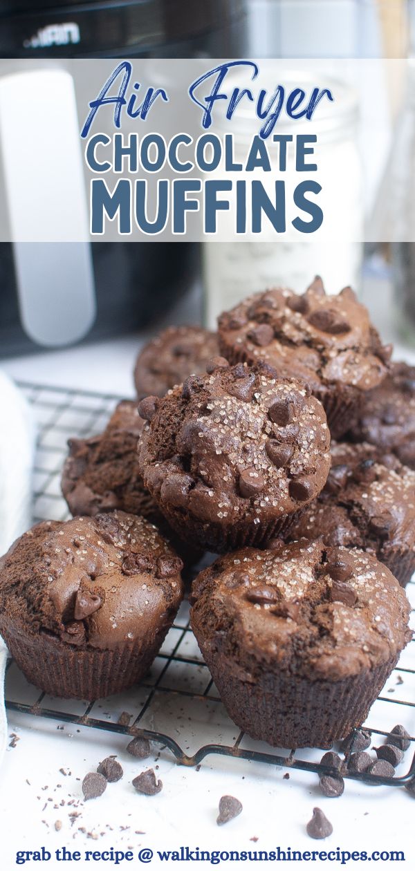 Air Fryer Chocolate Muffins Pin