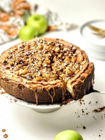 Cheesecake with Caramel Apple Topping-Cover image.