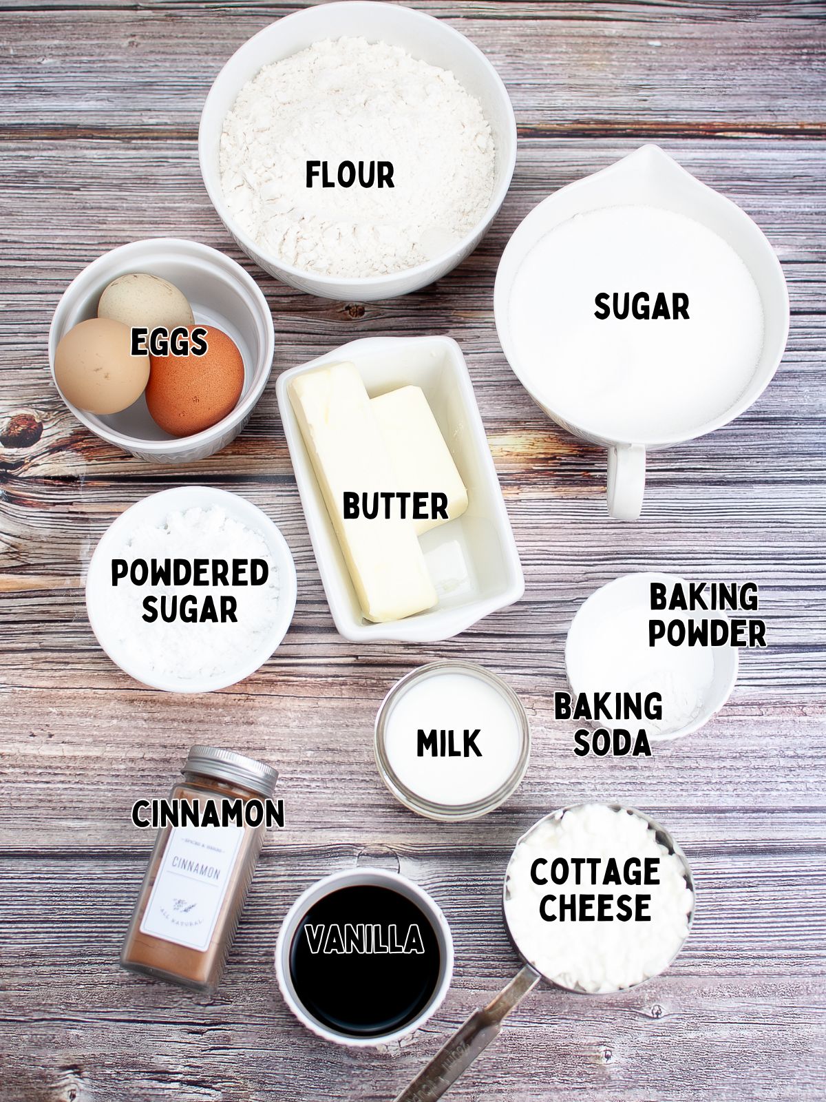 Ingredients for Cinnamon Streusel Coffee Cake