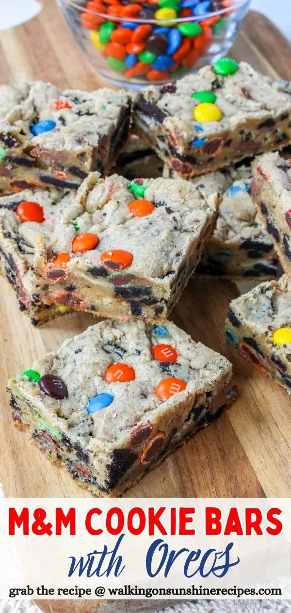 M&M Cookie Bars with Oreos Pin