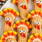 Nutter Butter Turkeys on a round white platter