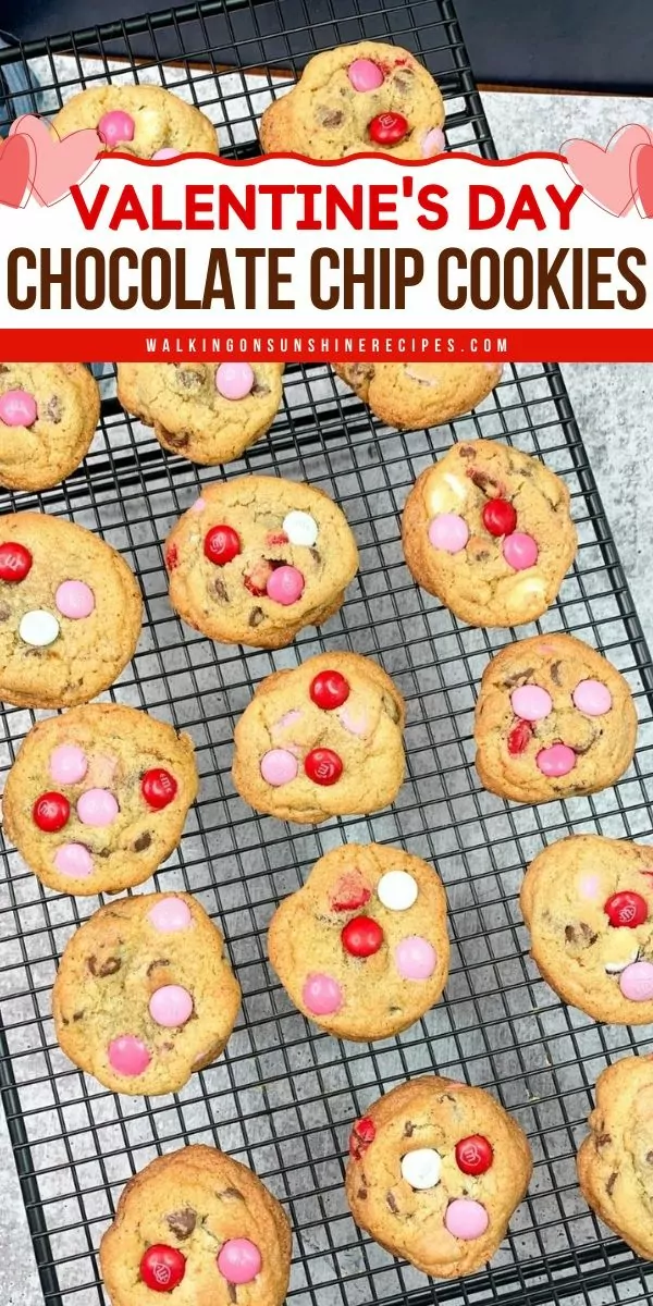 cooling rack with Valentine's Day cookies.