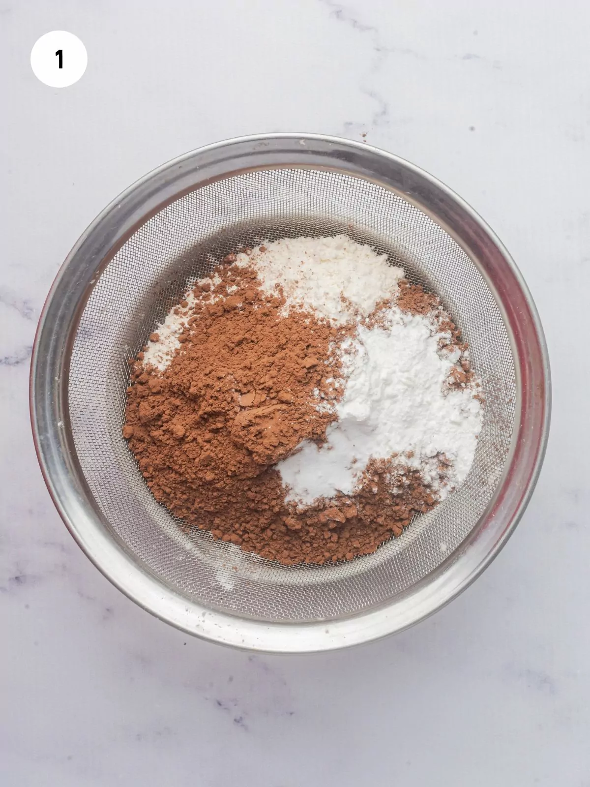 dry ingredients in a clear mixing bowl