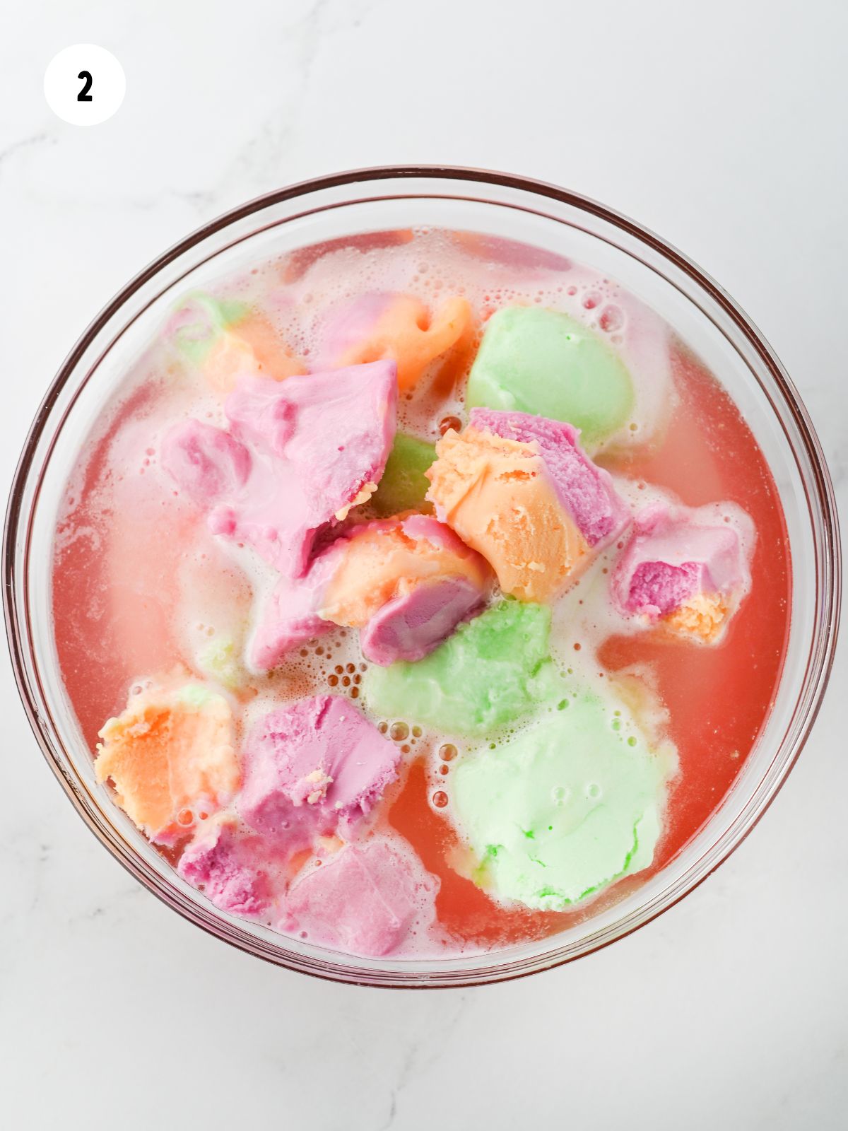 Sprite and Cherry 7up added to the sherbet