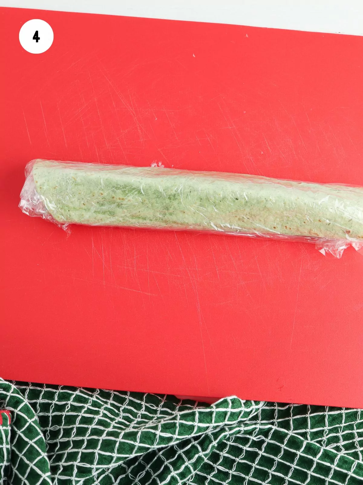 tortilla wrapped in plastic wrap