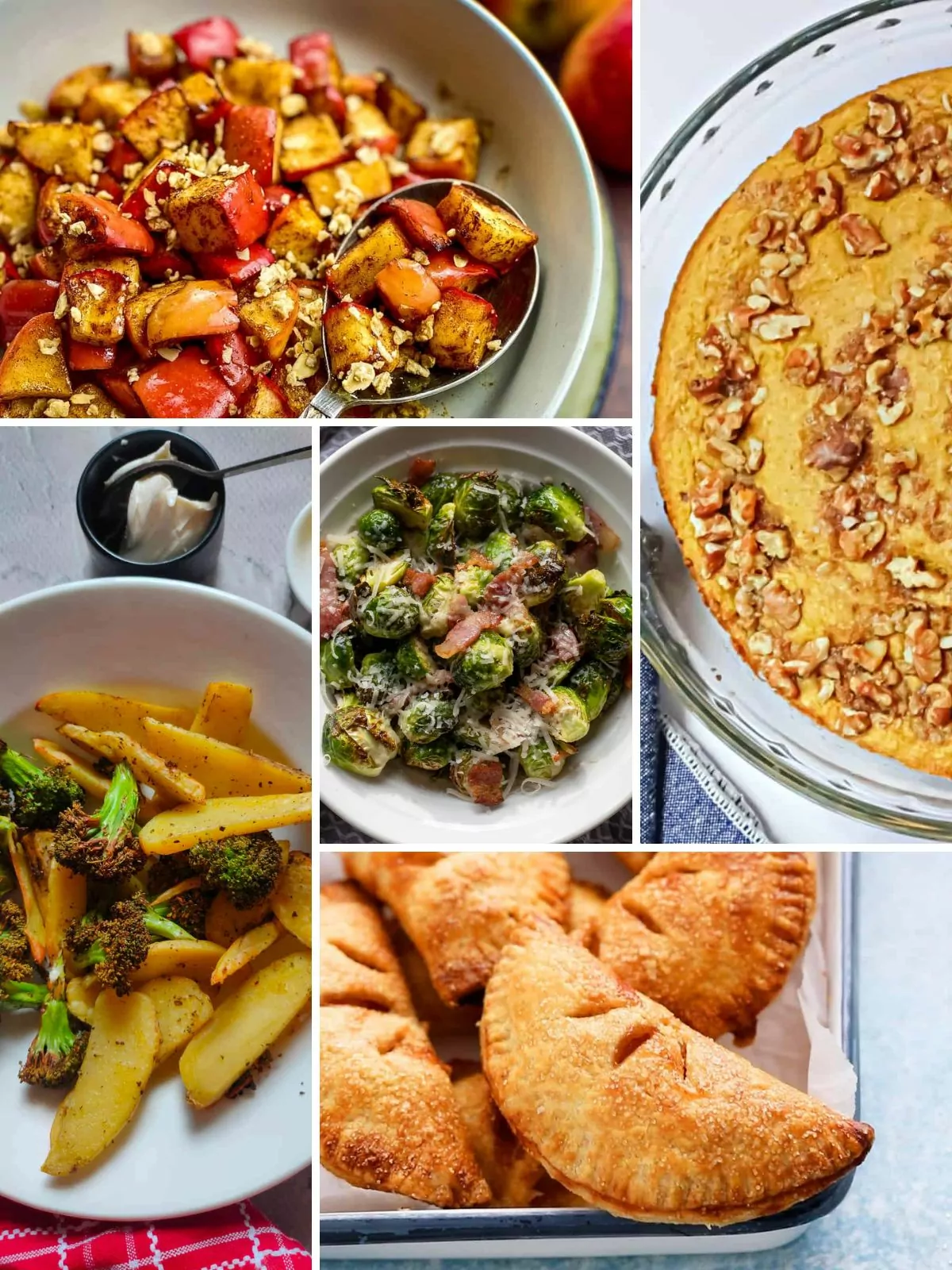 A collection of recipes made in the air fryer for Thanksgiving.