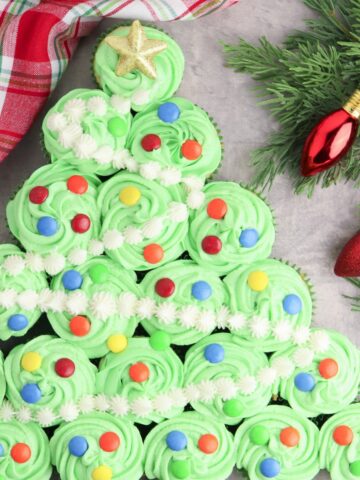 decorated cupcakes for Christmas.