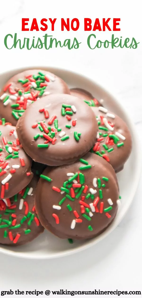 Easy No Bake Christmas Cookies Pin