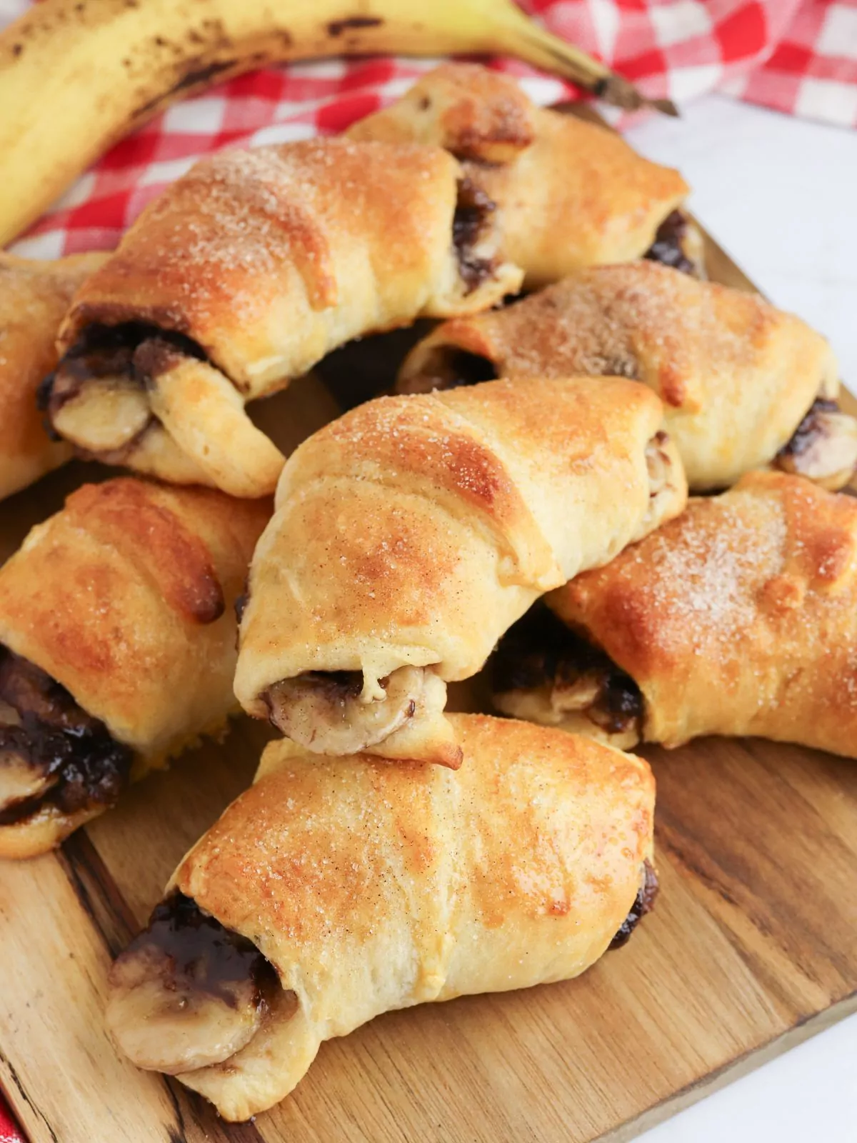 stack of Nutella Banana Crescent Rolls