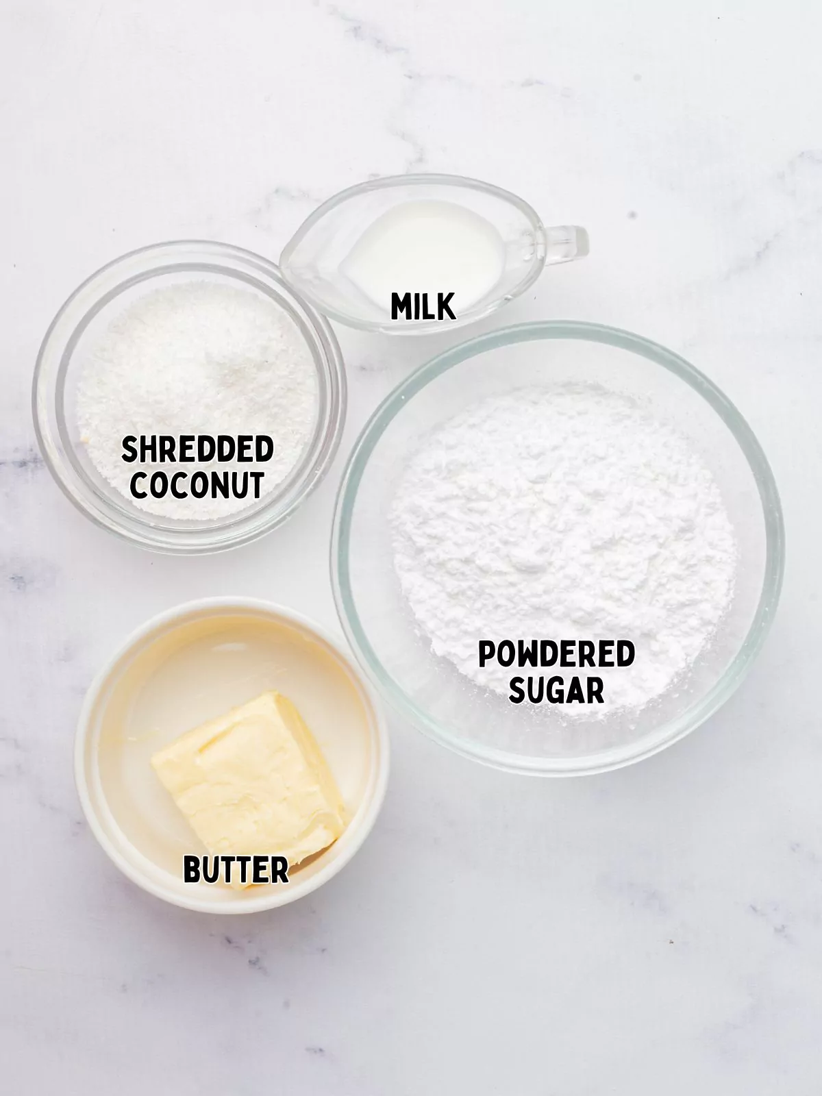 Ingredients for frosting