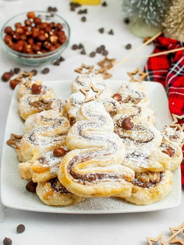 Puff Pastry Trees on a Stick with Nutella Story