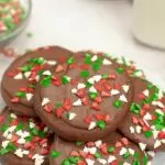 Slice and Bake Chocolate Christmas Cookies Pin