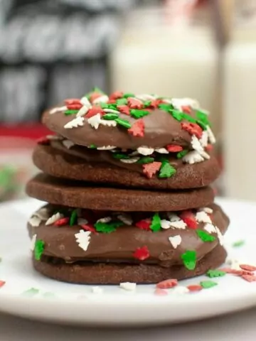 Slice and Bake Chocolate Cookies Close up image.