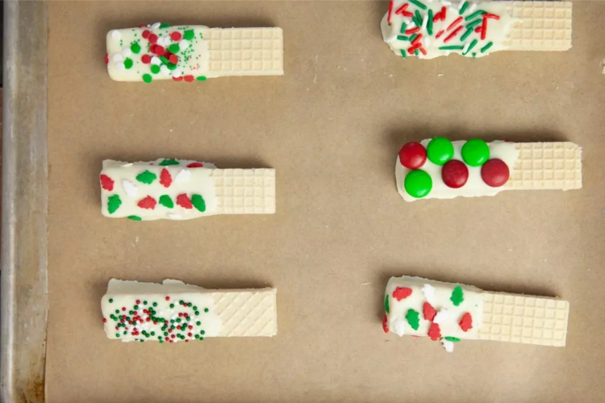 wafer cookies for Christmas.