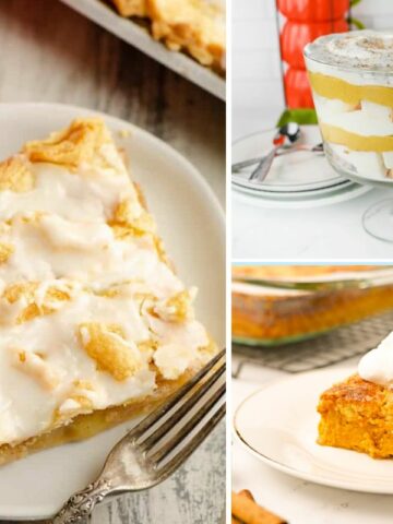 3 different recipes for Thanksgiving desserts.