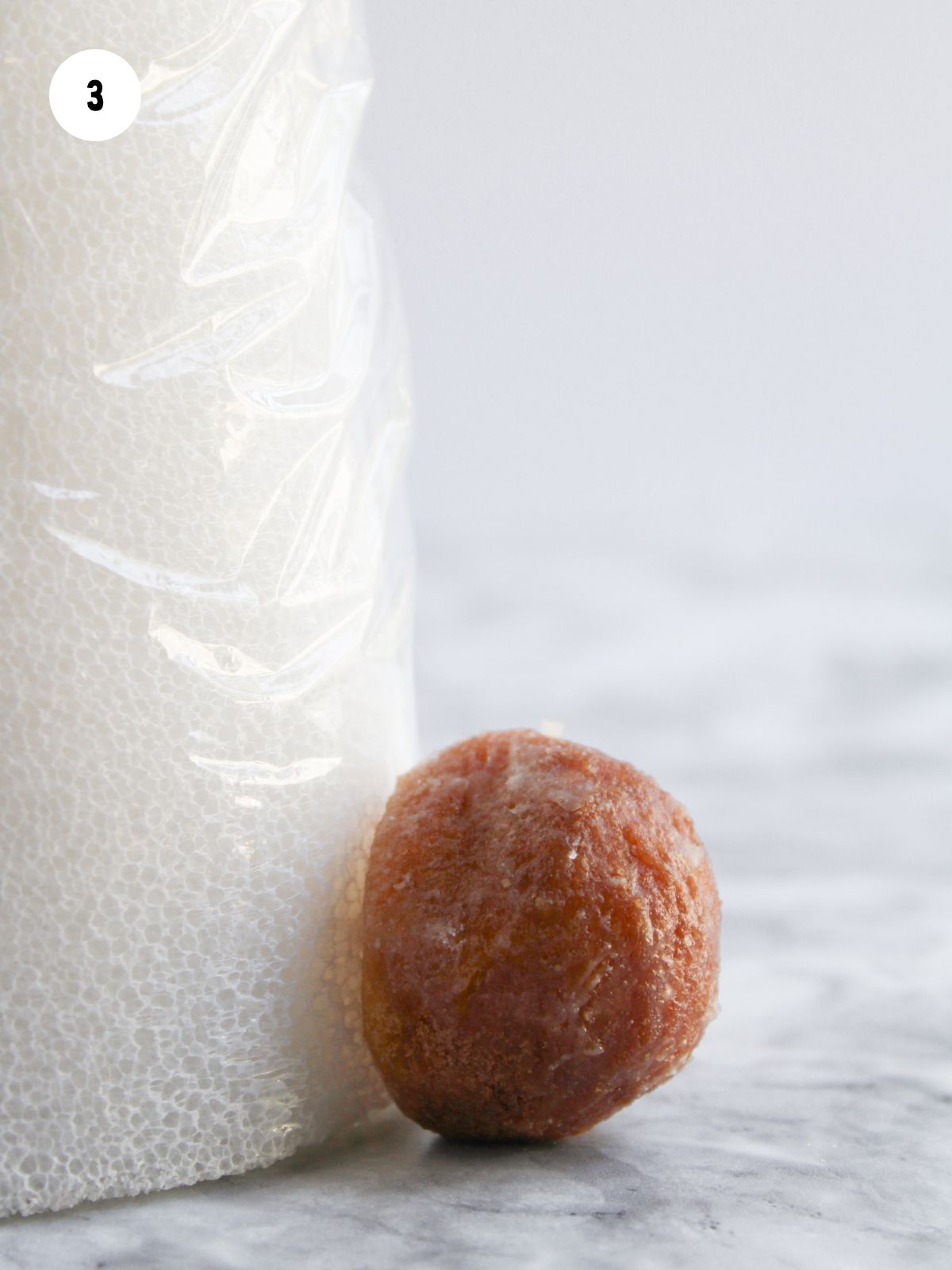 donut hole placed on toothpick