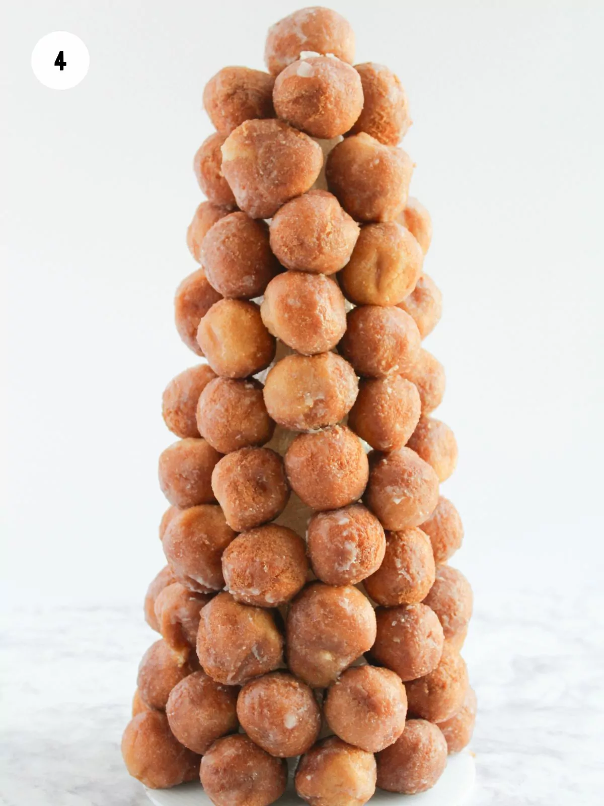 cone covered with donut holes