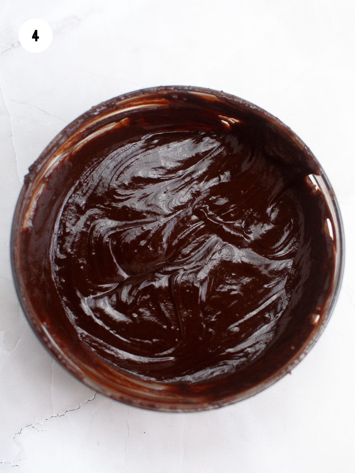 melted chocolate in bowl