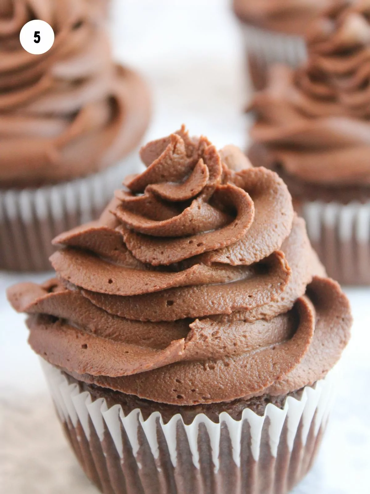 chocolate frosted cupcake