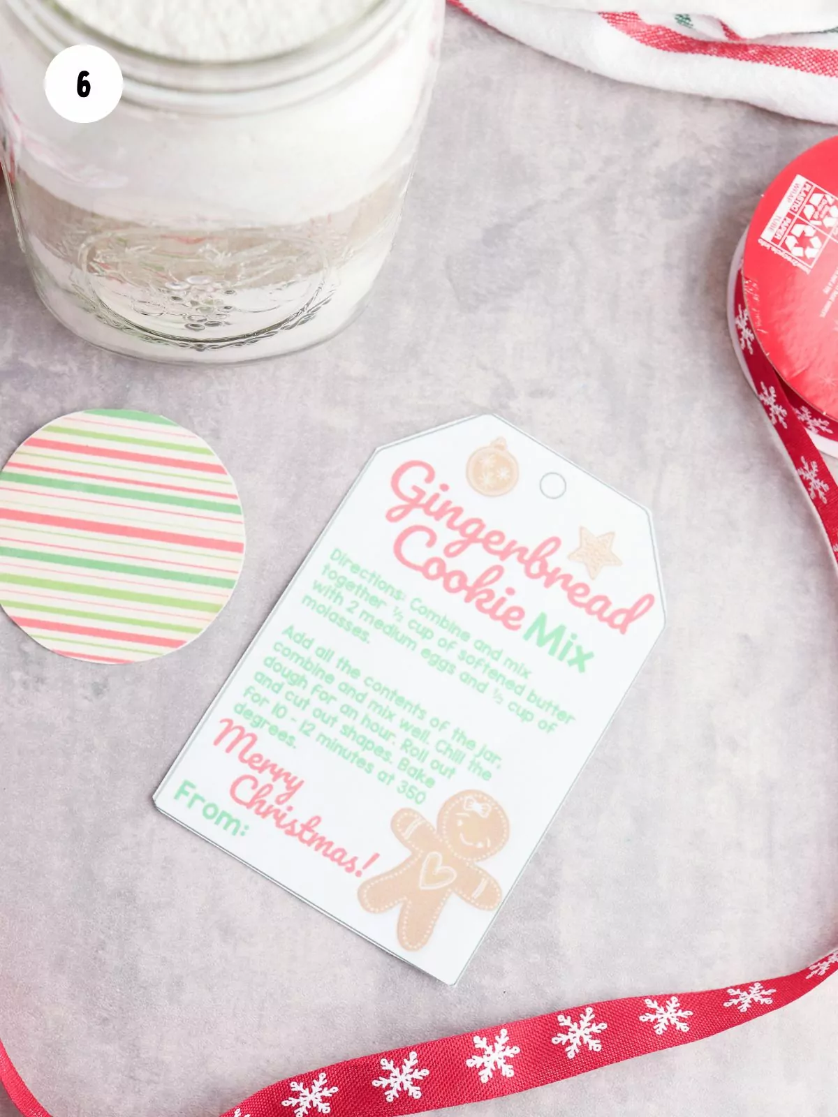 recipe tag for gingerbread cookies