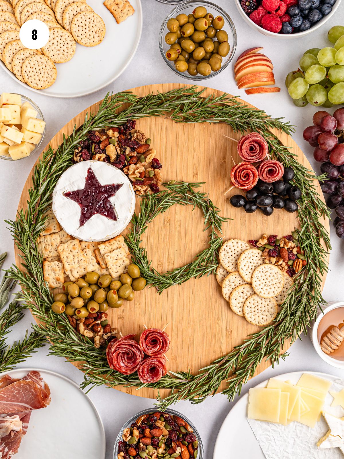 black and green olives added