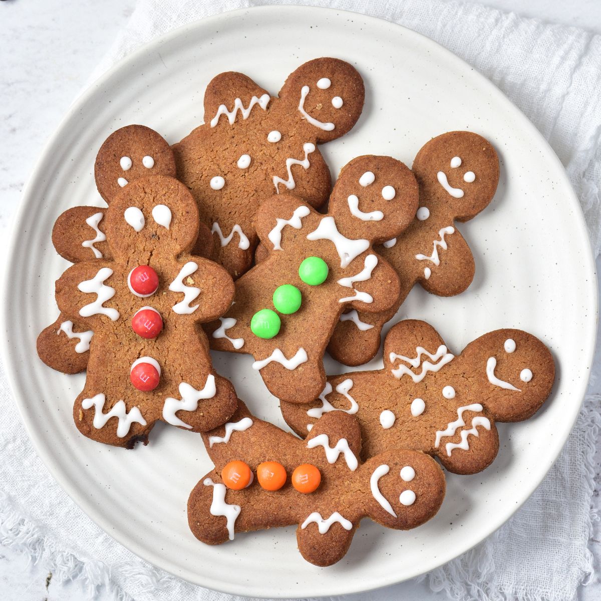 Gingerbread Cookies on a white plate