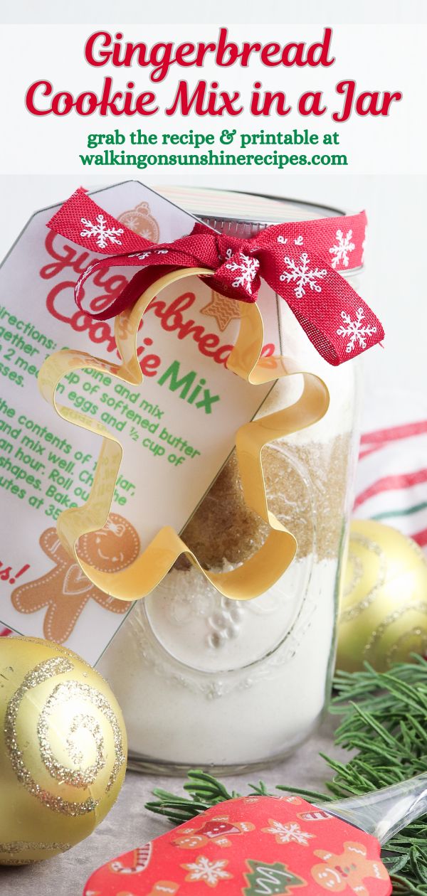 Gingerbread Cookie Mix in a Jar Pin