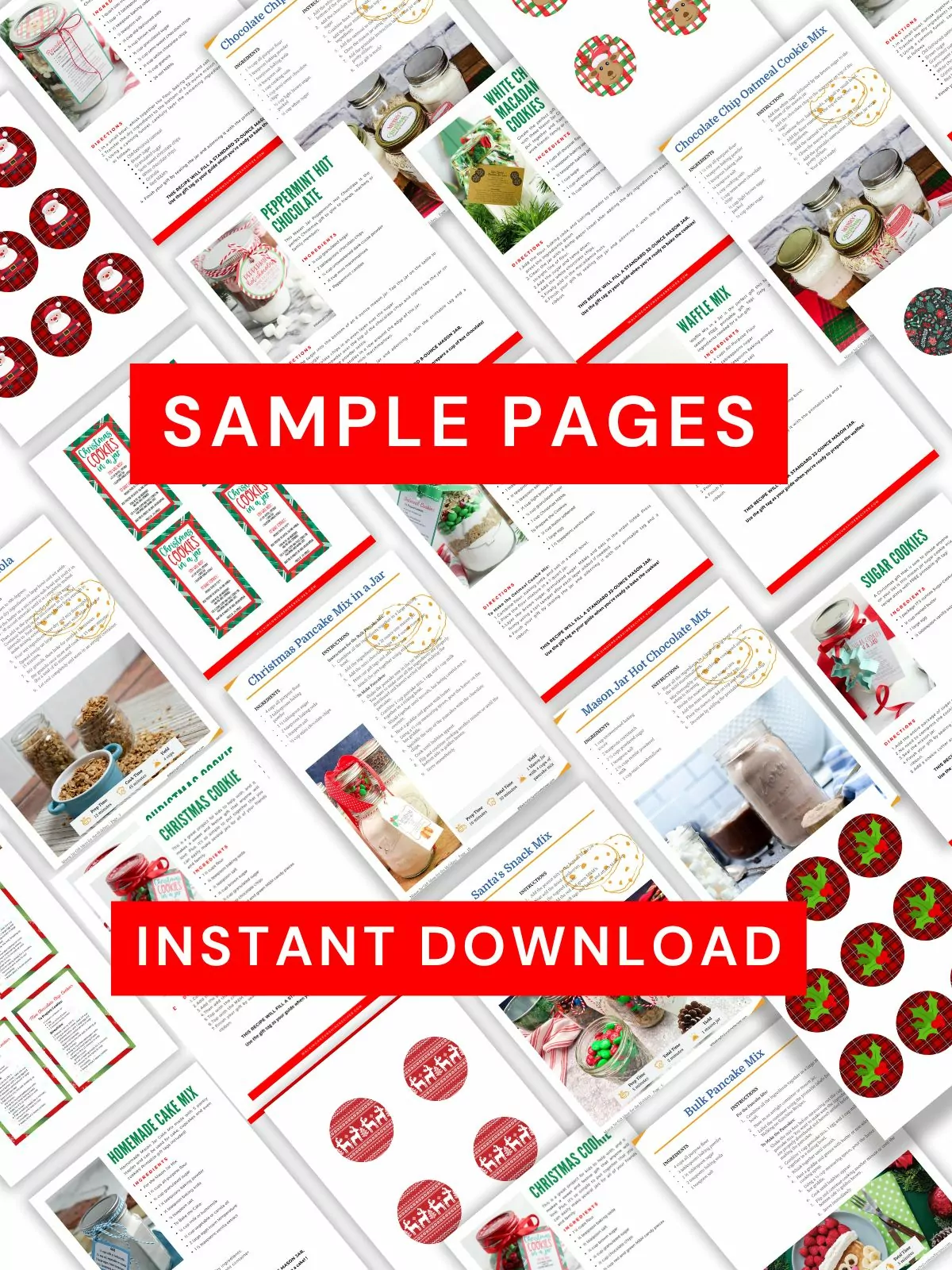 sample pages mason jar mixes bundle sale.